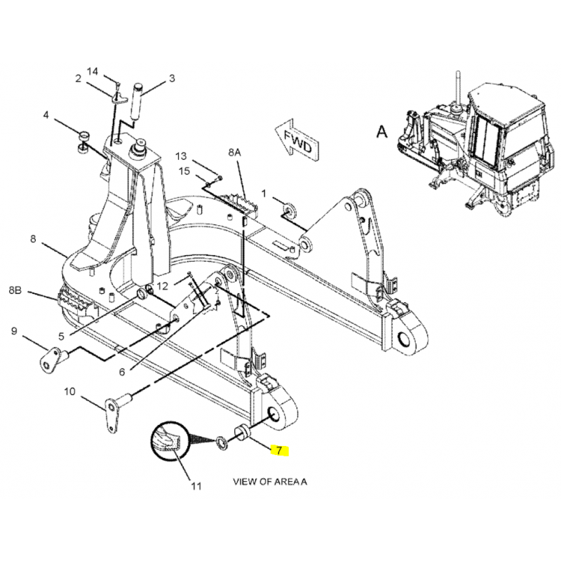 ВТУЛКА РАМЫ БУЛЬДОЗЕРА CAT