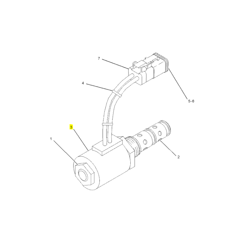 КАТУШКА КЛАПАНА 12V CAT ЭКСКАВАТОР-ПОГРУЗЧИК ОРИГИНАЛ