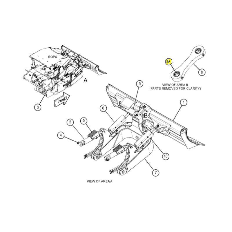 САМОУСТАНАВЛИВАЮЩИЙСЯ ПОДШИПНИК В ГОЛОВКЕ ПРИВОДА НАКЛОНА РЫЧАГА CAT