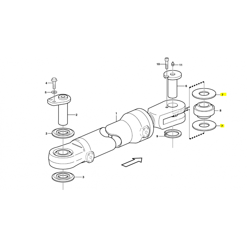ШАЙБА ШТИФТА ПРИВОДА ПОВОРОТА VOLVO
