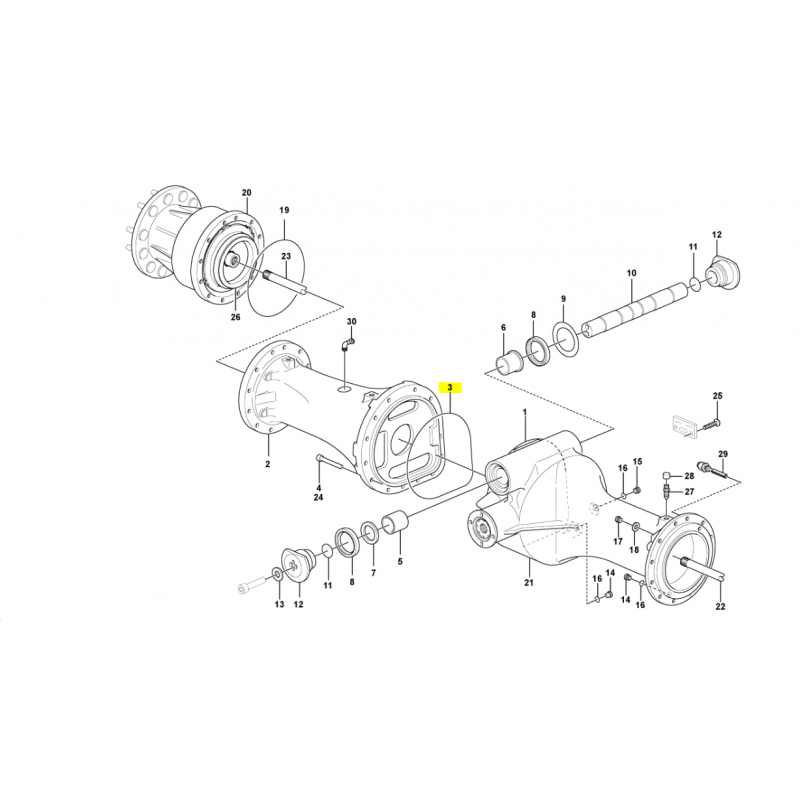 УПЛОТНИТЕЛЬНОЕ КОЛЬЦО МОСТА VOLVO ПОГРУЗЧИК САМОСВАЛ