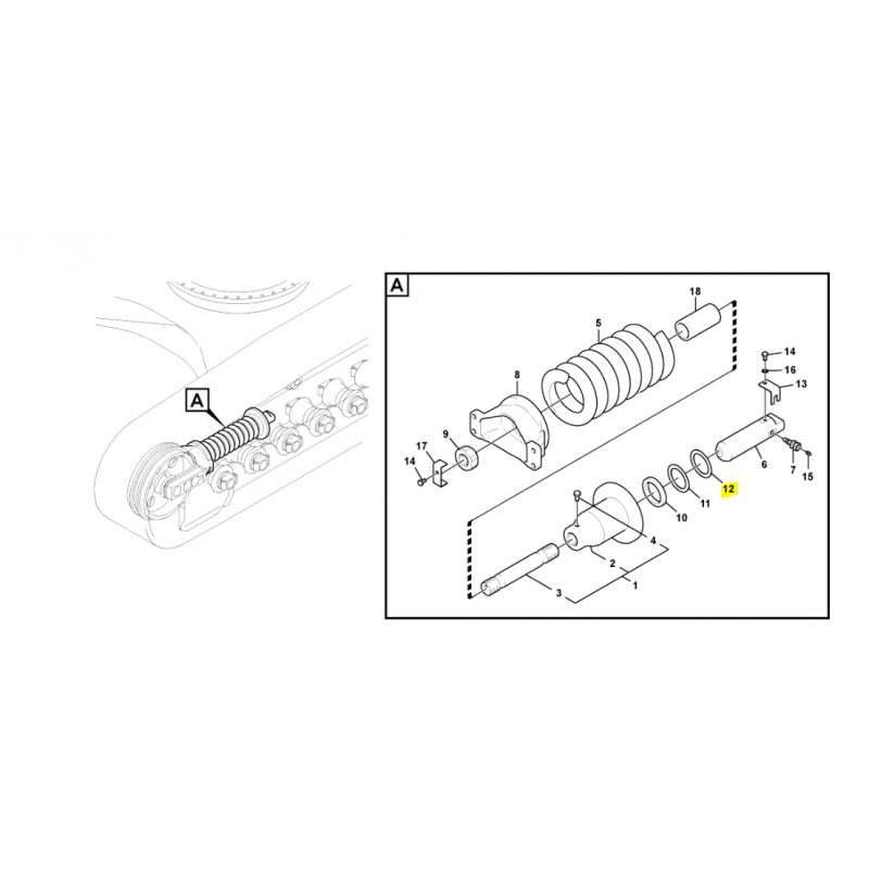 ПРОКЛАДКА НАТЯЖИТЕЛЯ VOLVO ПОГРУЗЧИК