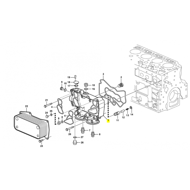 МАСЛЯНЫЙ РАДИАТОР VOLVO ЭКСКАВАТОР-ПОГРУЗЧИК
