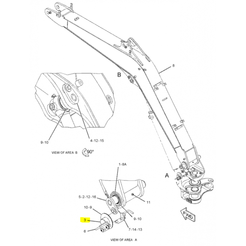 CVA PIN 50X130 ПОДЪЕМНЫЙ РЫЧАГ МИНИ-ЭКСКАВАТОР CAT