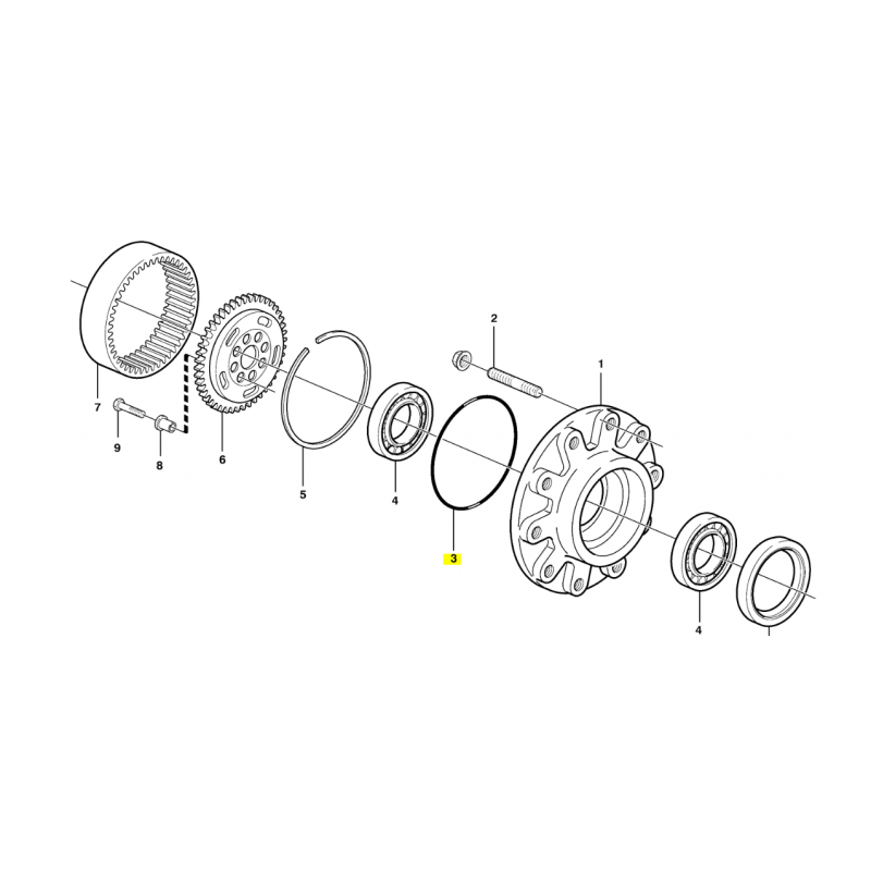 УПЛОТНИТЕЛЬНОЕ КОЛЬЦО СТУПИЦЫ VOLVO ЭКСКАВАТОР-ПОГРУЗЧИК