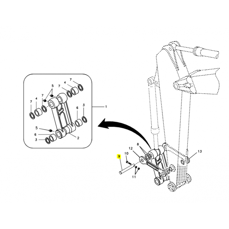 ШТИФТ CVA КОВША ЭКСКАВАТОРА VOLVO