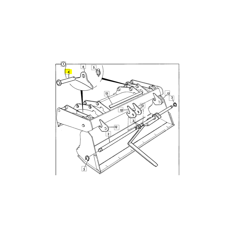 ШТИФТ ЗАЩИТЫ ВИЛОК JCB ЭКСКАВАТОР-ПОГРУЗЧИК