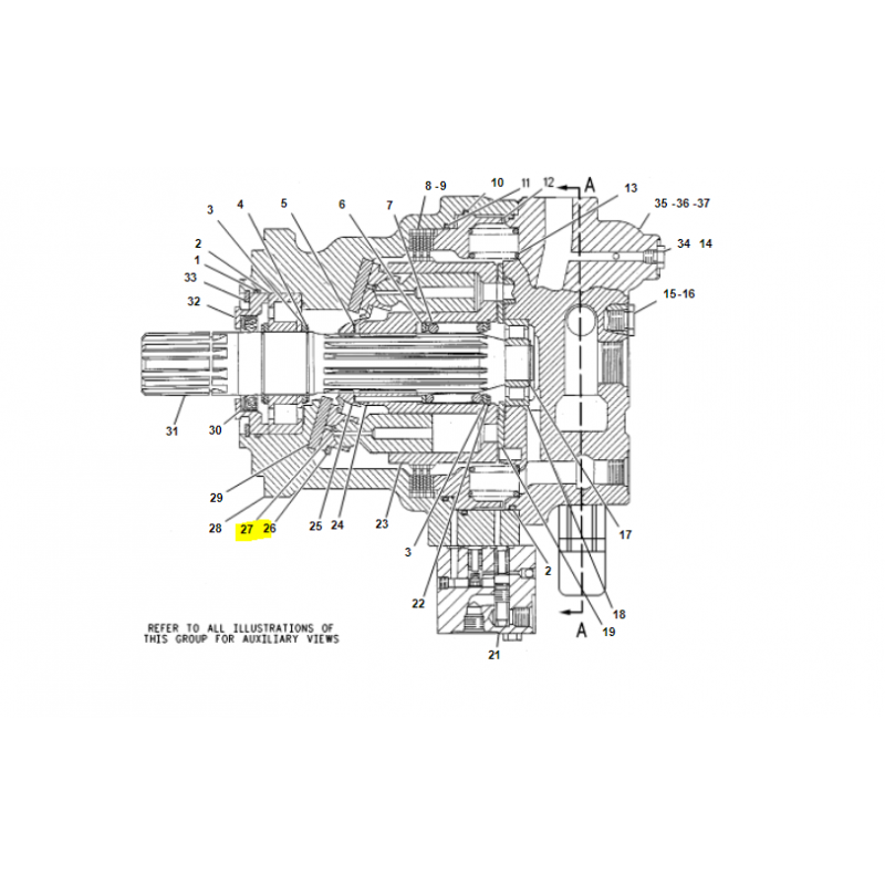 КОМПЛЕКТ ПОРШНЕЙ ДВИГАТЕЛЯ ВРАЩЕНИЯ CAT ГУСЕНИЧНЫЙ ЭКСКАВАТОР