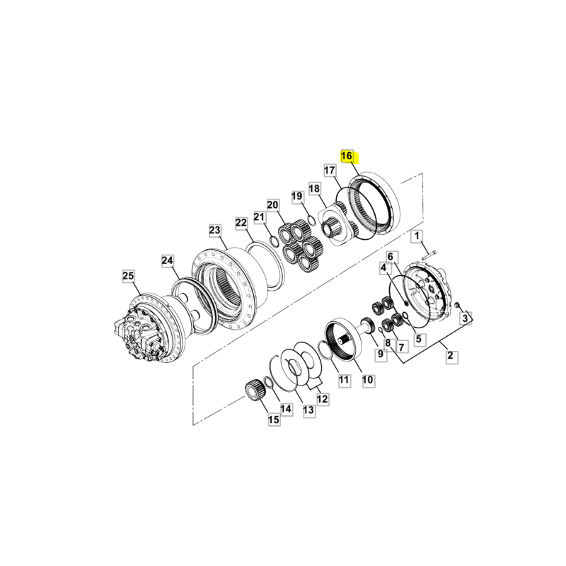 ВЕНОК ДВИГАТЕЛЯ ВОЖДЕНИЯ JCB ЭКСКАВАТОР