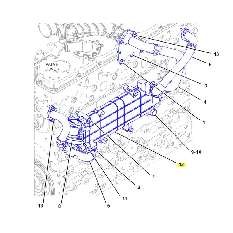 ОХЛАДИТЕЛЬ EGR OEM ЭКСКАВАТОР CATERPILLAR