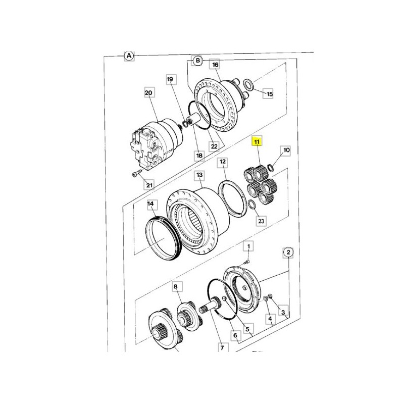 СПУТНИКОВЫЙ ПОГРУЗЧИК С ПОДШИПНИКОМ JCB ЭКСКАВАТОР