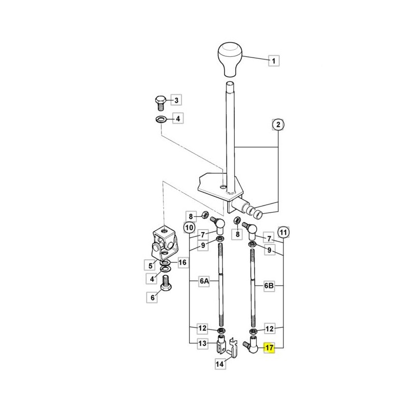 Шаровой шарнир M8 левый JCB экскаватор-погрузчик