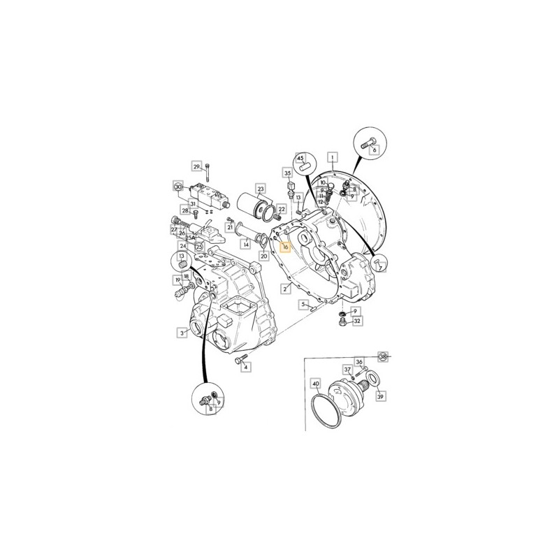 Уплотнительное кольцо коробки передач JCB