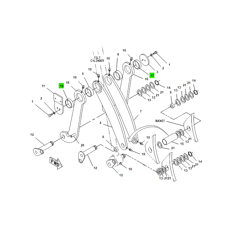 ВТУЛКА КОВША CAT KOARKO-ПОГРУЗЧИК