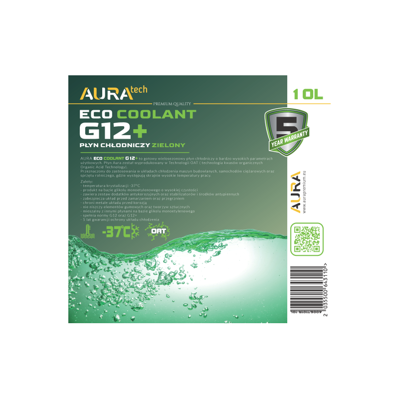 AURA Antifrezz ECO G12 + GREEN 10L