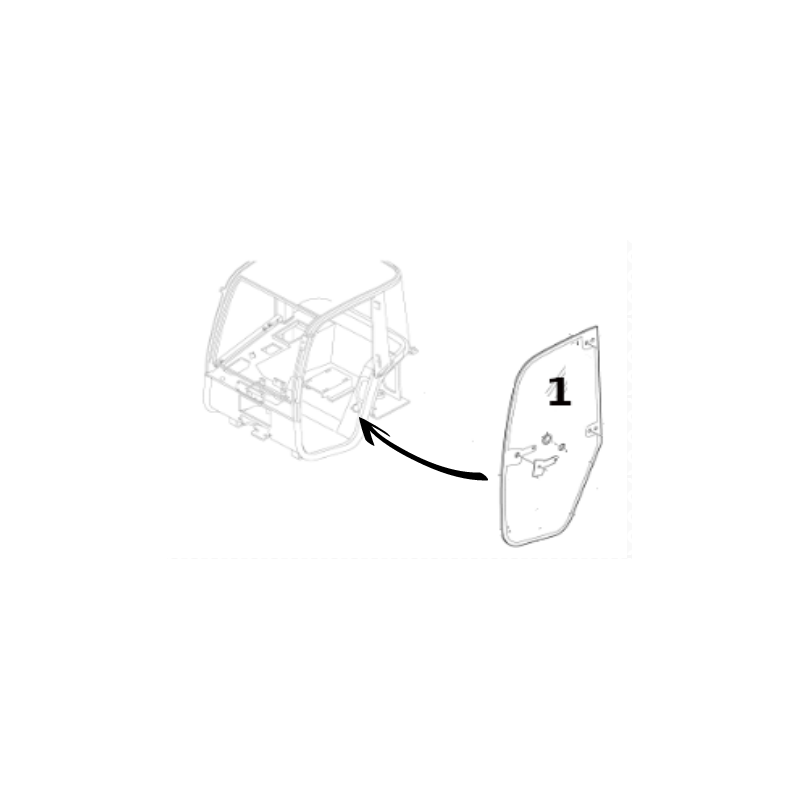 СТЕКЛО ДВЕРИ ЛЕВАЯ СТОРОНА ШЕЛКОГРАФИЯ КОЛЕСНЫЙ ПОГРУЗЧИК VOLVO L20B L25B 11306247