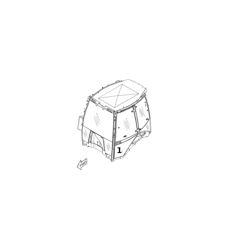 СТЕКЛО ДВЕРИ НИЖНИЙ ЛЕВЫЙ ЭКСКАВАТОР-ПОГРУЗЧИК CAT 428E 428F 2059588
