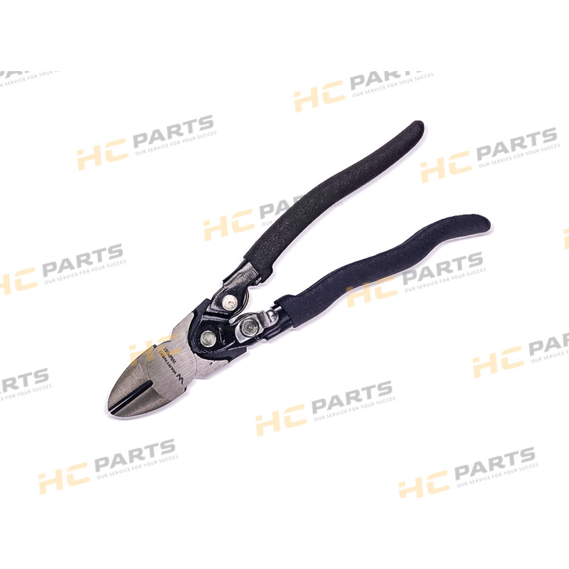Cutting pliers, grip reinforced with a joint