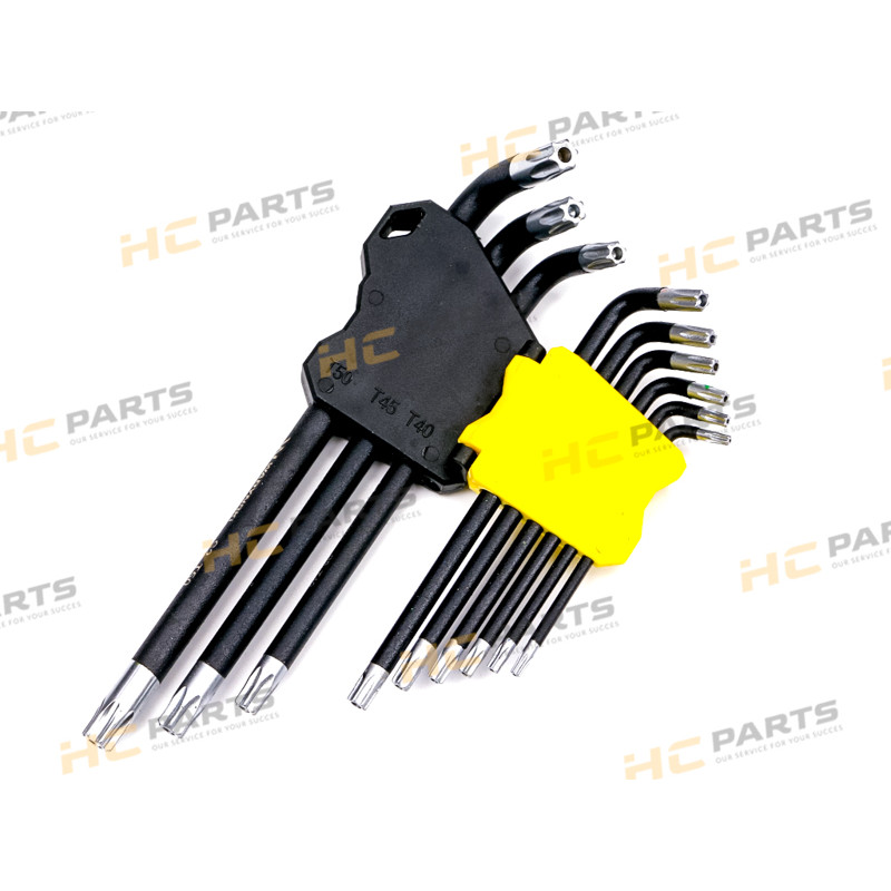 Набор удлиненных гаечных ключей TORX T10-T50 из стали S2 9el в держателе Warynski