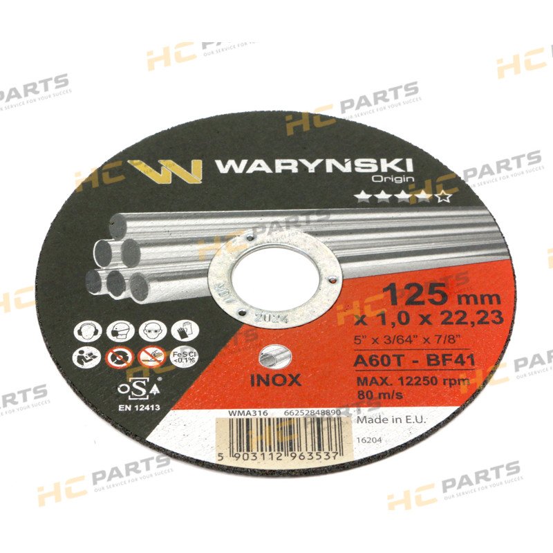 Диск для резки inoxu 125 x1 . 0 x22. 23 mm-WARYŃSKI
