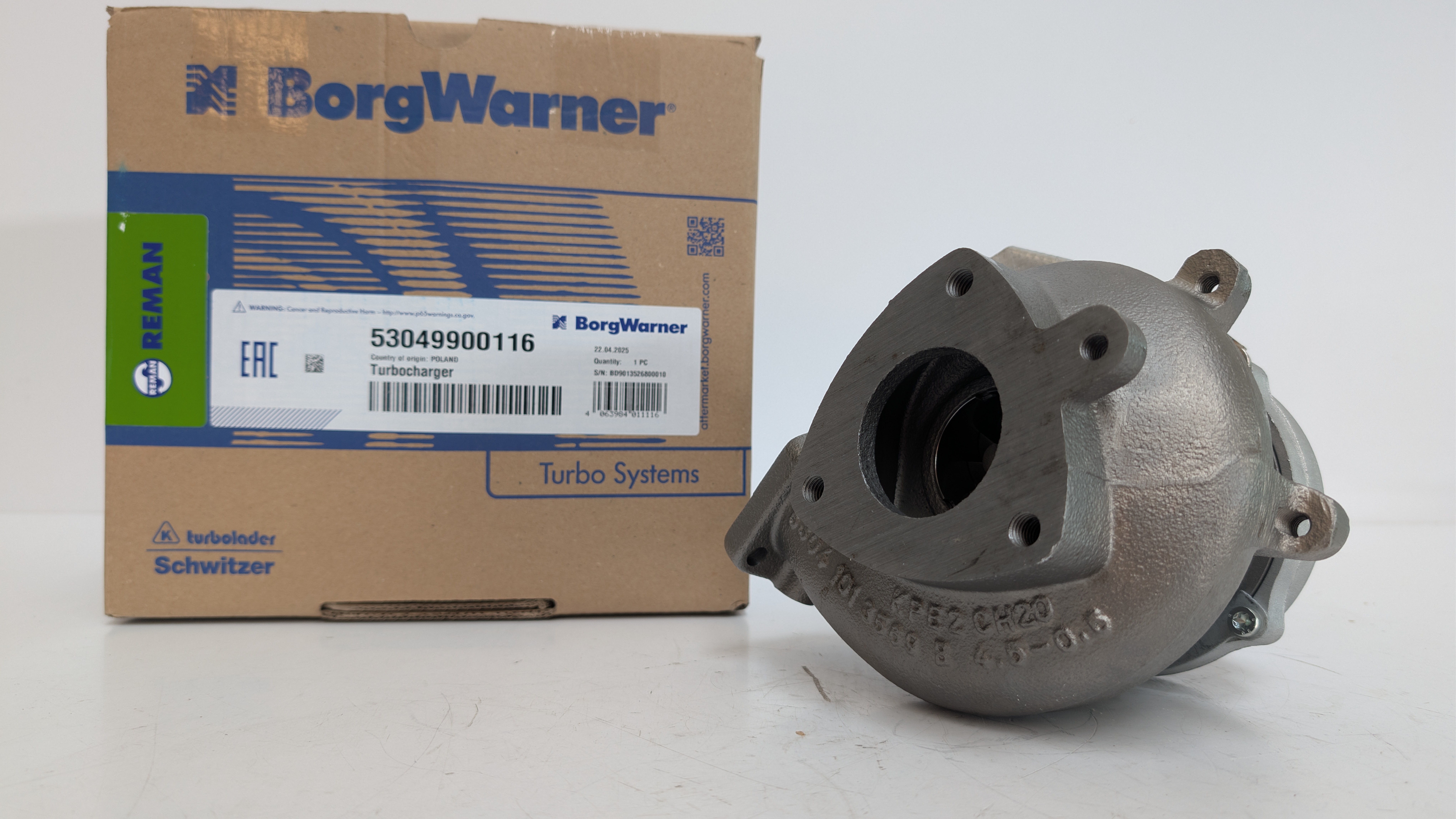 Турбокомпрессор BorgWarner KKK Оригинал Reman