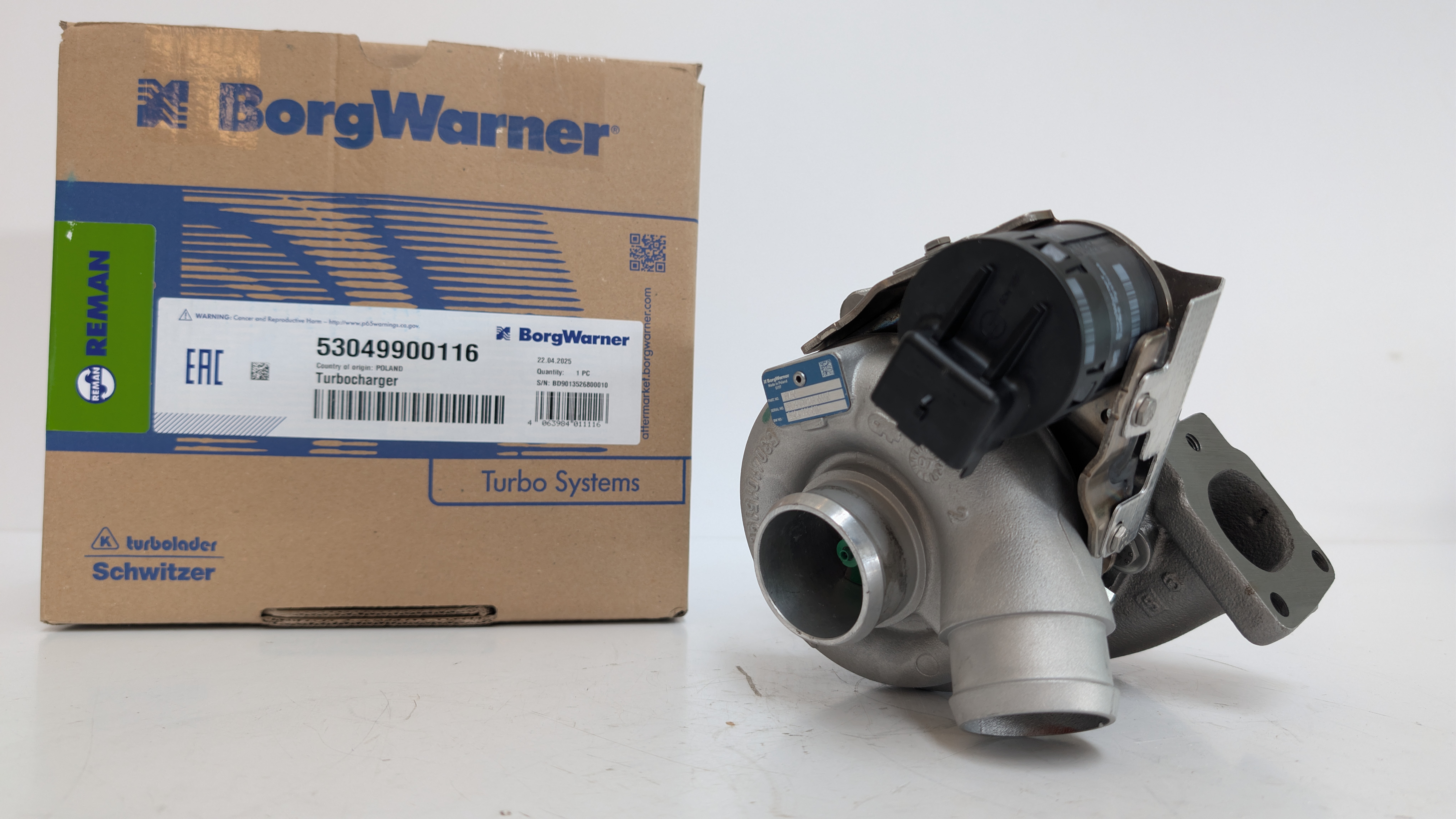 Турбокомпрессор BorgWarner KKK Оригинал Reman