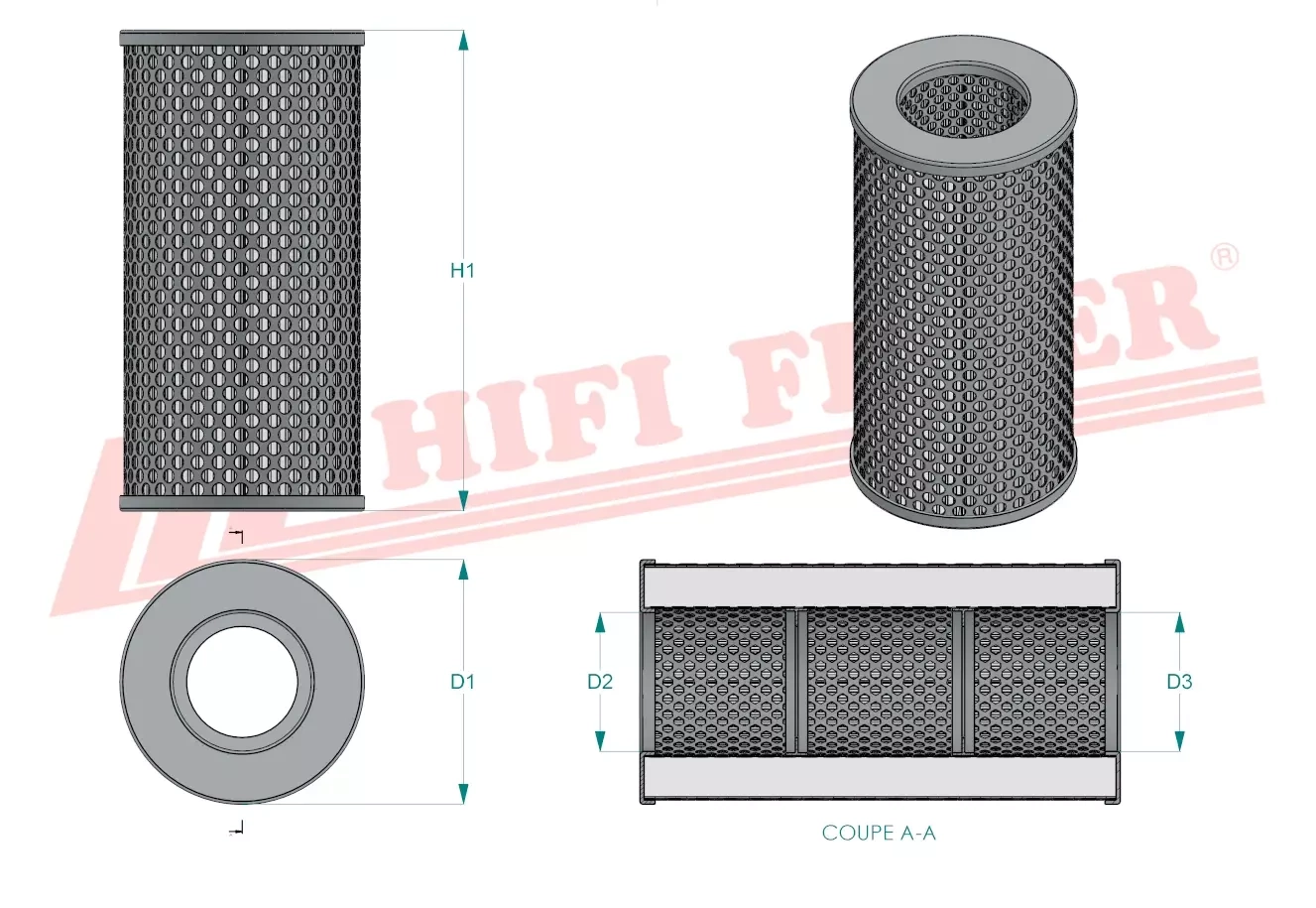 Гидравлический масляный фильтр HIFI FILTER SH 56406