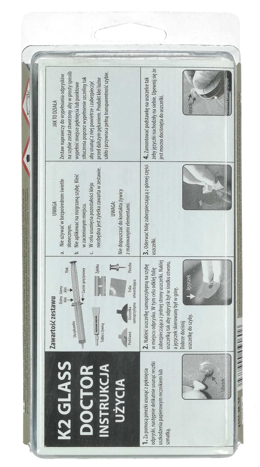 Комплект для ремонта стекол K2 GLASS DOCTOR 0,8 мл