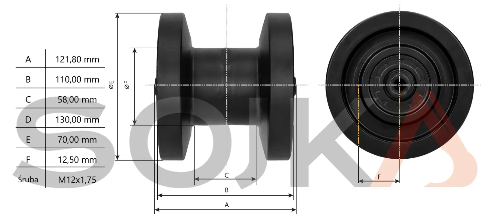 Каток Yanmar SV08-1 (172446-30200)