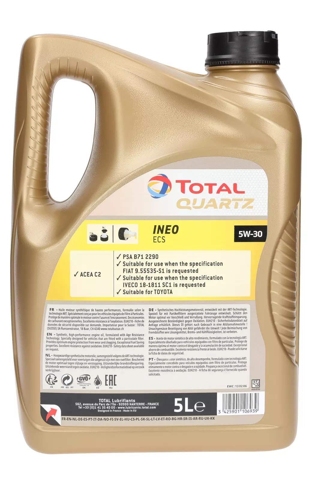 Моторное масло Total Quartz INEO ECS 5W-30 5L