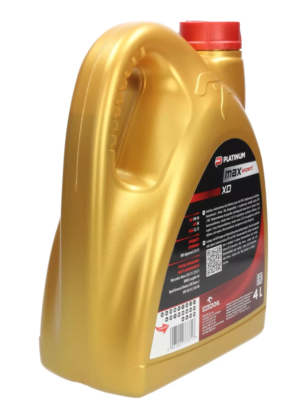 Моторное масло Orlen PLATINUM Max Expert XD 5W-30 4L