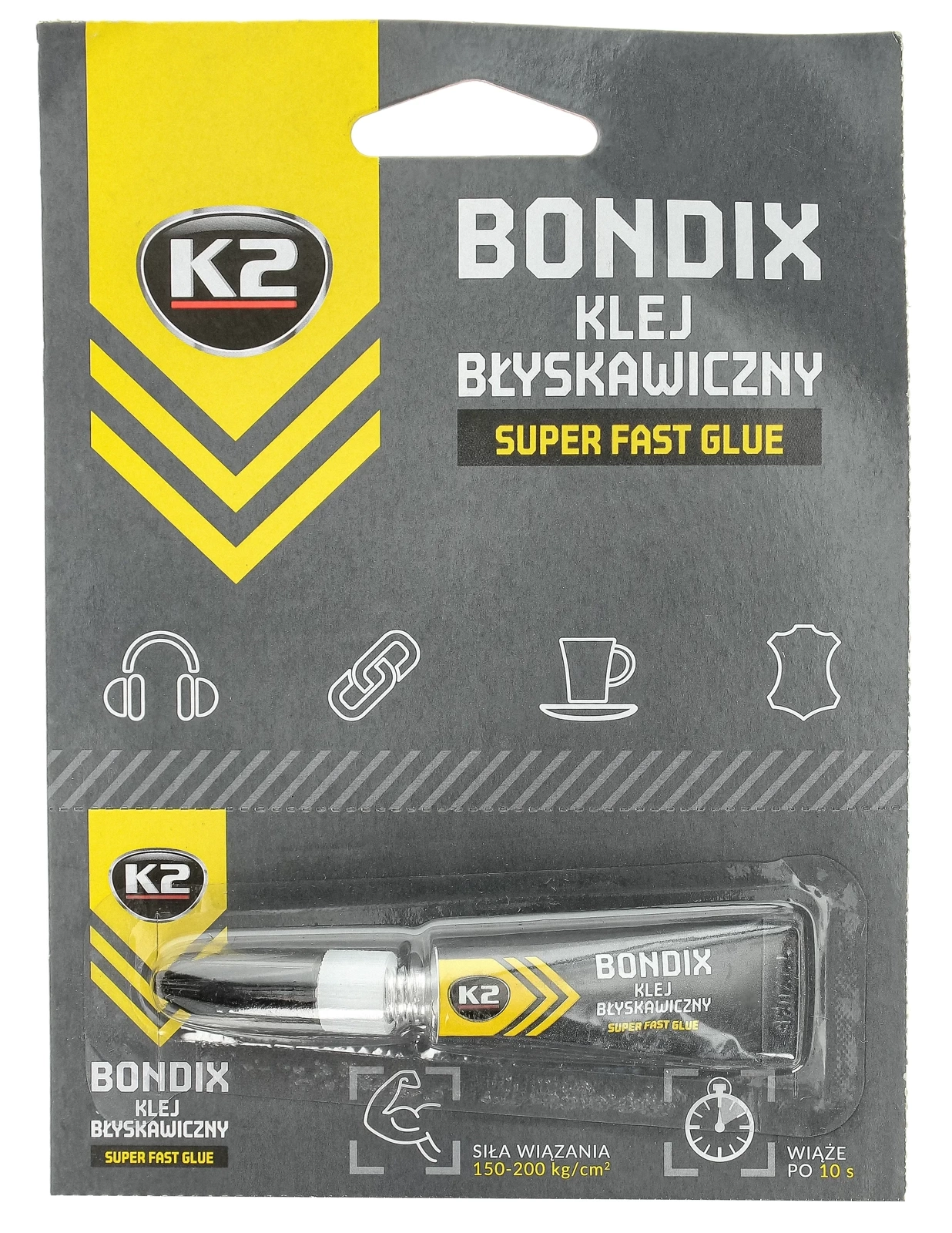 Клей для пластика, дерева, резины K2 BONDIX 3g
