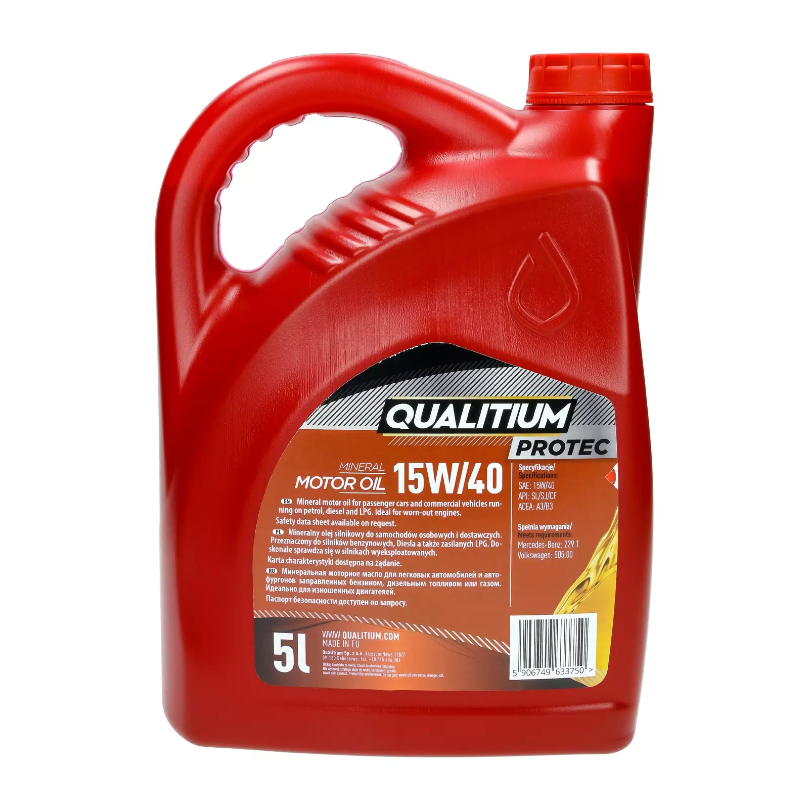 Моторное масло Qualitium Protec 15W-40 5L
