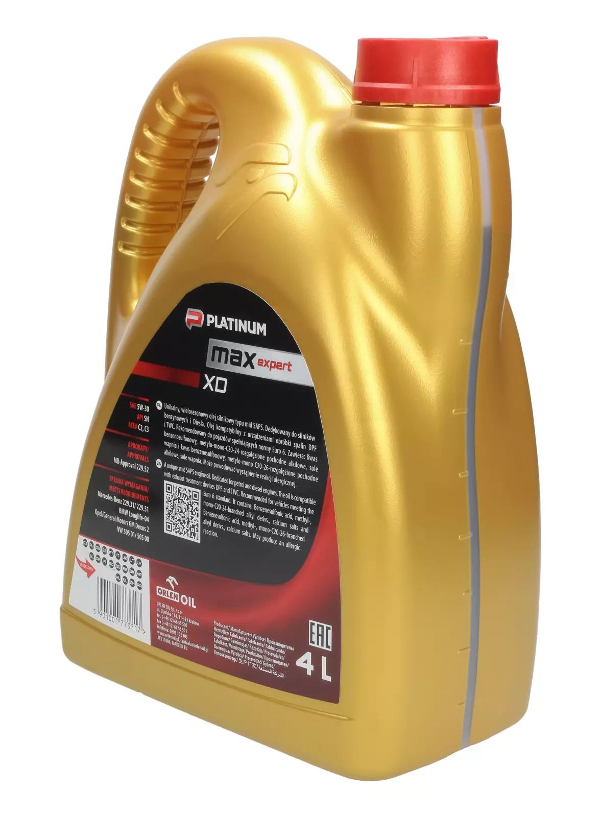 Моторное масло Orlen PLATINUM Max Expert XD 5W-30 4L