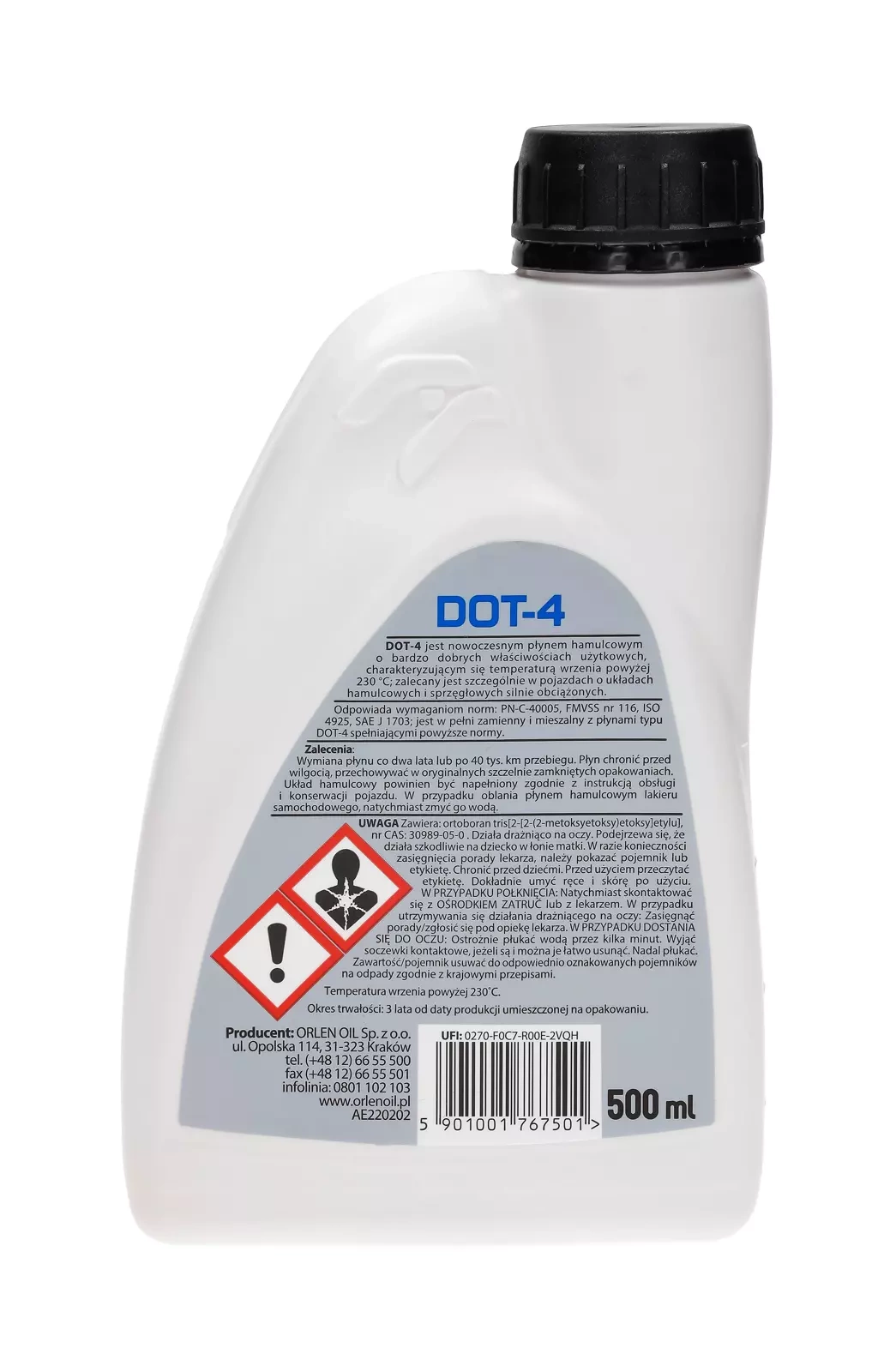 Тормозная жидкость ORLEN DOT - 4 0,5 л