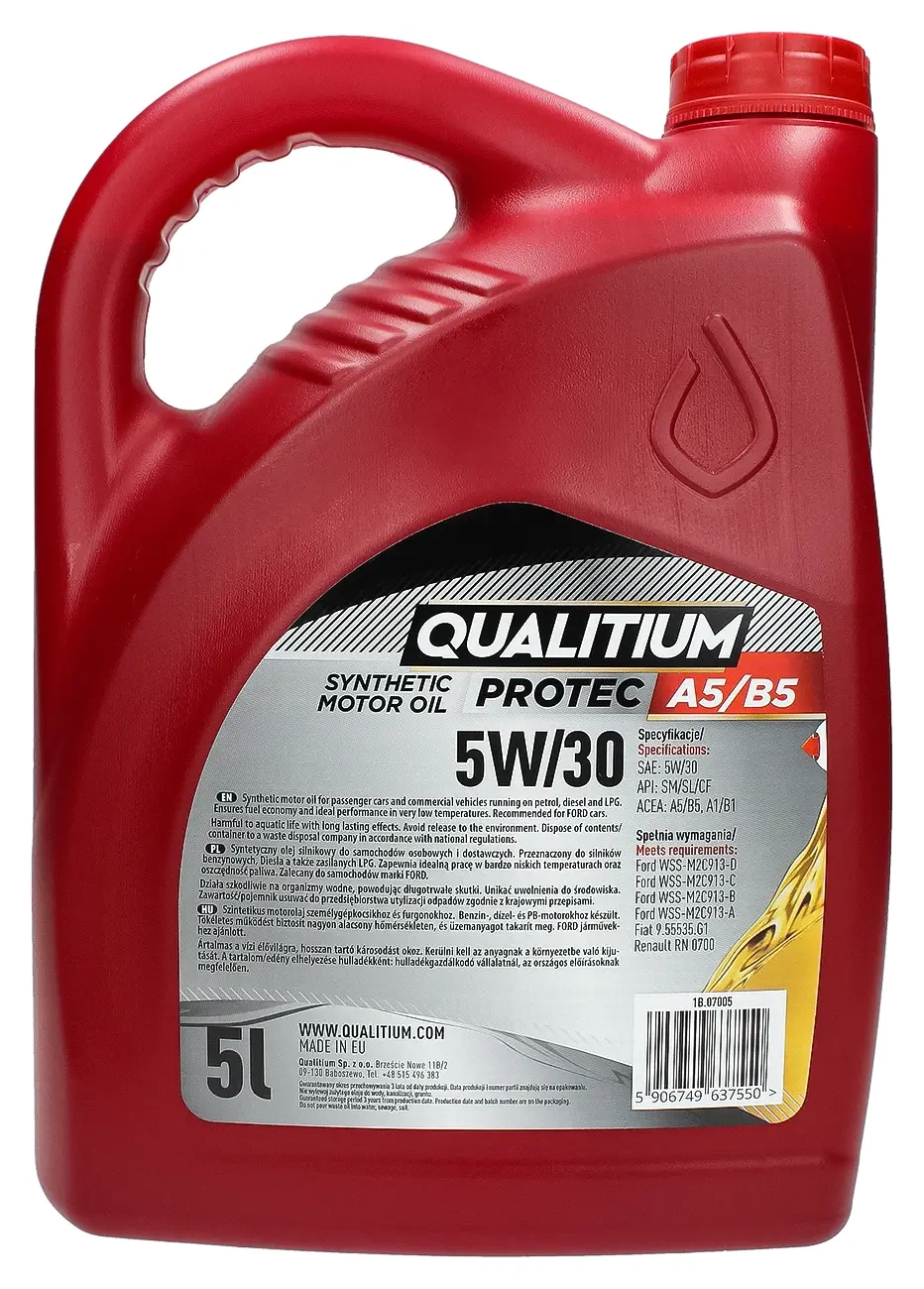 Моторное масло Qualitium Protec A5 / B5 5W-30 5L