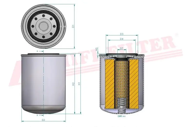 Фильтр моторного масла HIFI FILTER SO 6158