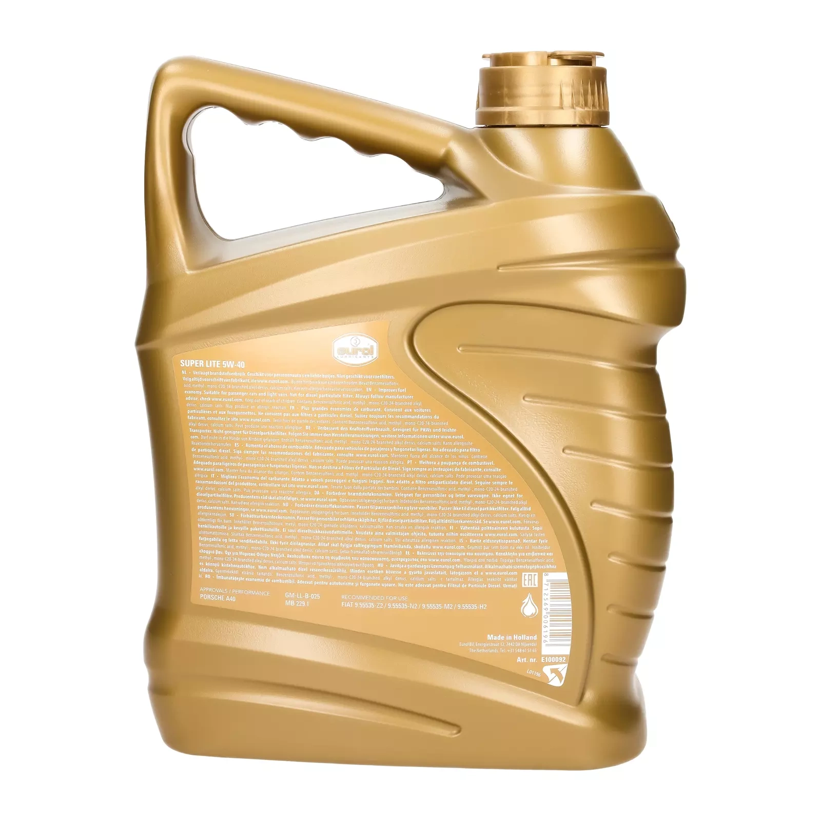 Моторное масло Eurol Super Lite 5W-40 4L