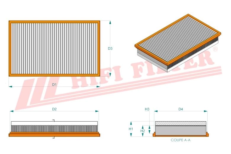 Воздушный фильтр HIFI FILTER SA 4134