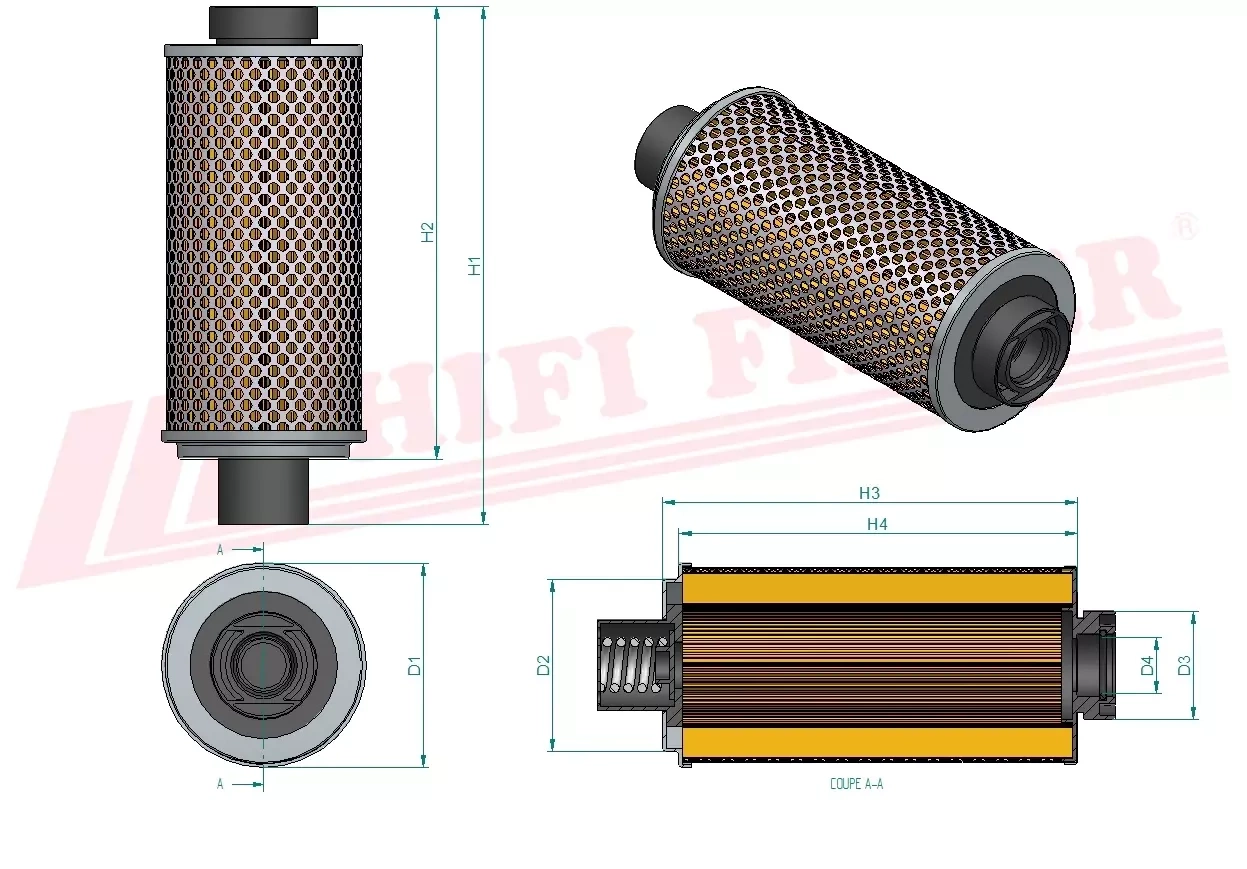 Гидравлический масляный фильтр HIFI FILTER SH 60119
