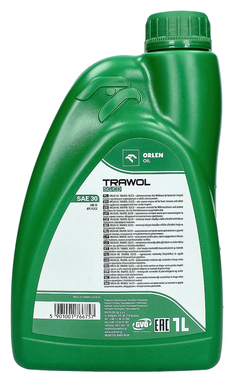 Масло для газонокосилок TRAWOL 30 1 л