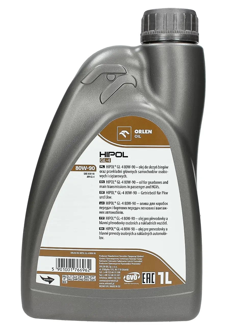 Трансмиссионное масло Orlen HIPOL GL-4 80W-90 1L