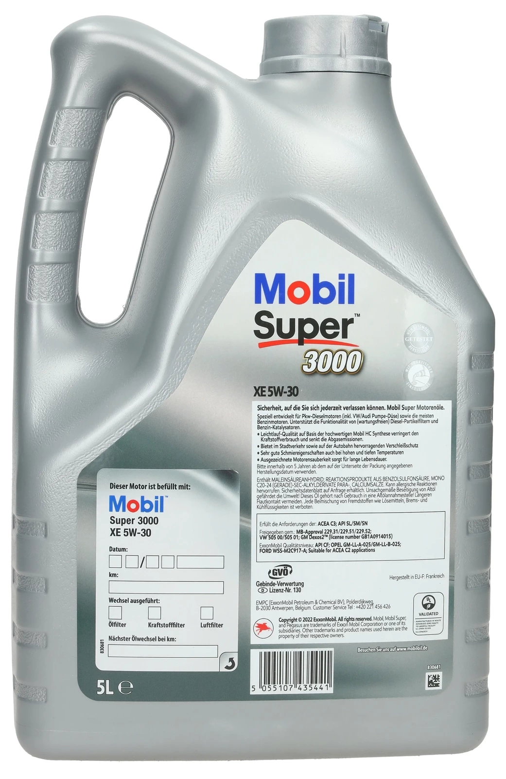 Моторное масло Mobil Super 3000 XE 5W-30 5L