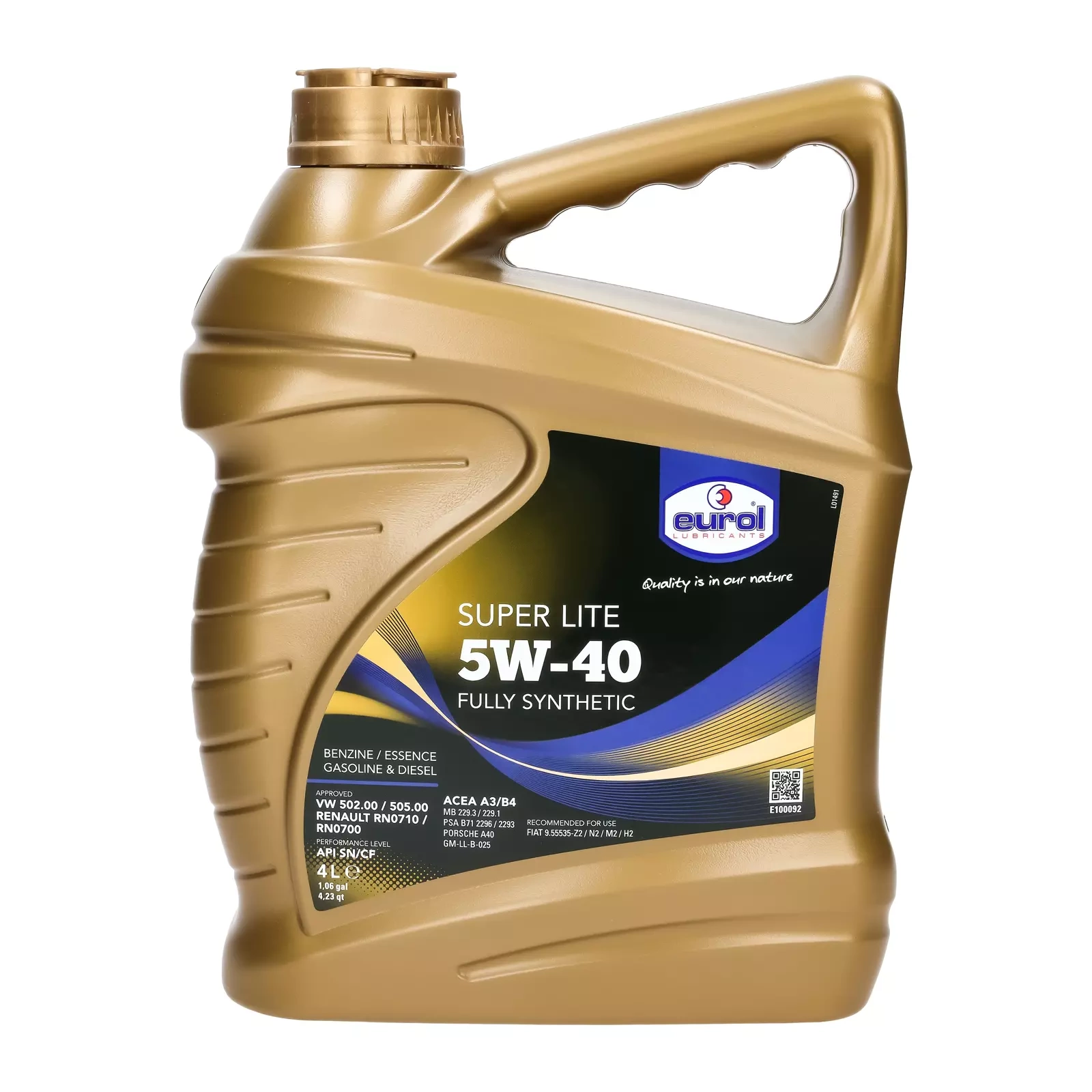 Моторное масло Eurol Super Lite 5W-40 4L