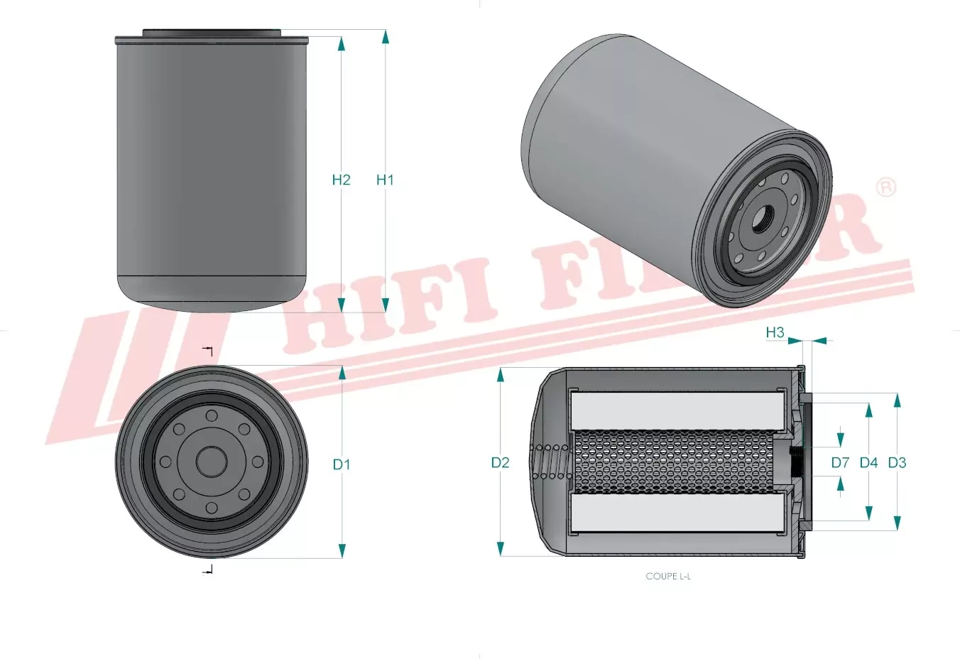 Гидравлический масляный фильтр HIFI FILTER SH 56107