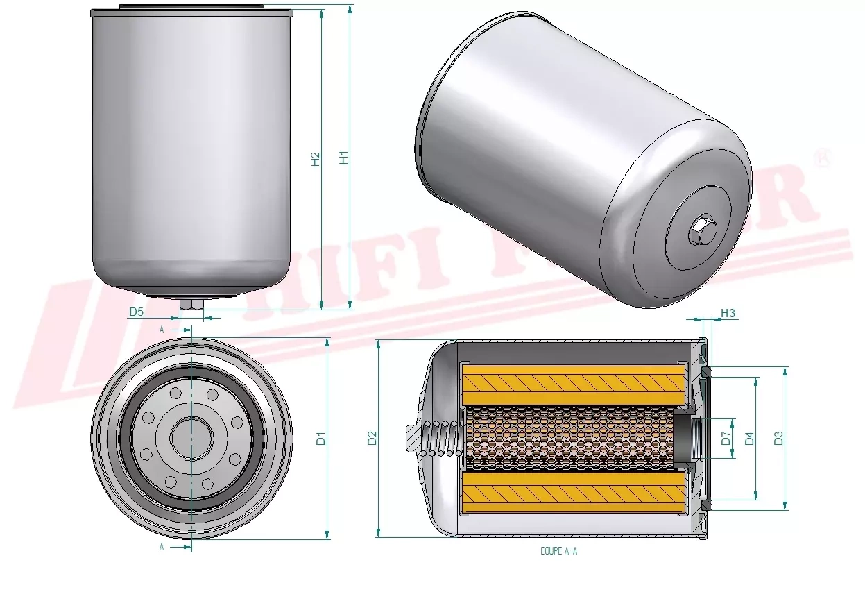 Гидравлический масляный фильтр HIFI FILTER SH 60207