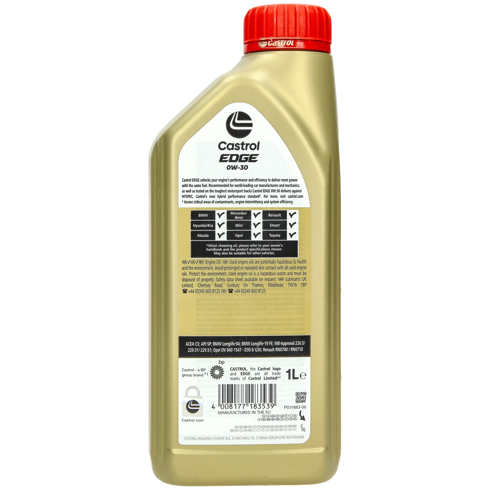 Моторное масло Castrol Edge 0W - 30 1л