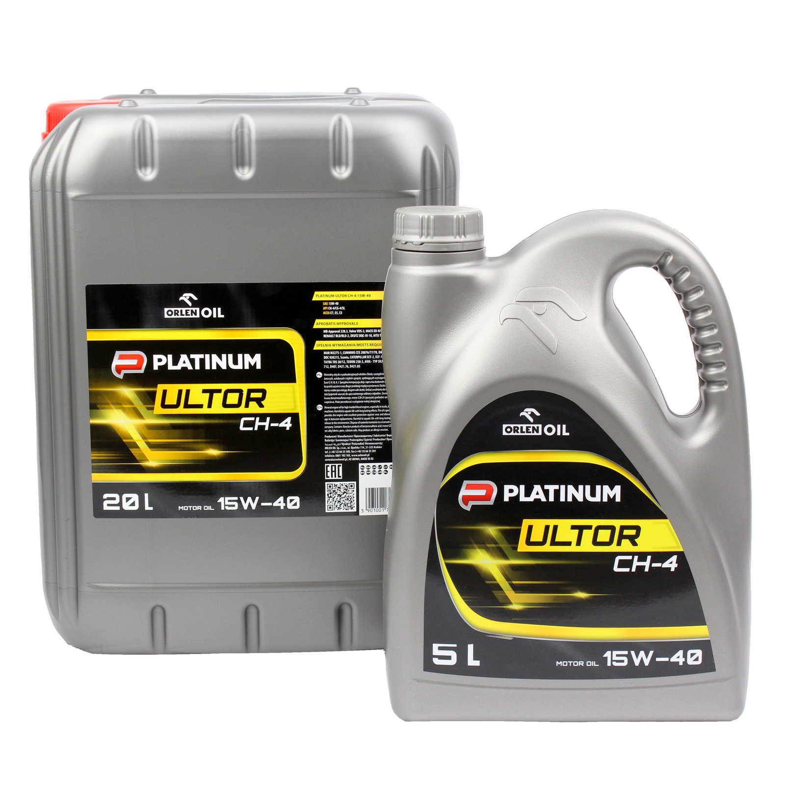 Моторное масло Orlen Platinum ULTOR CH-4 15W-40 20L + 5L