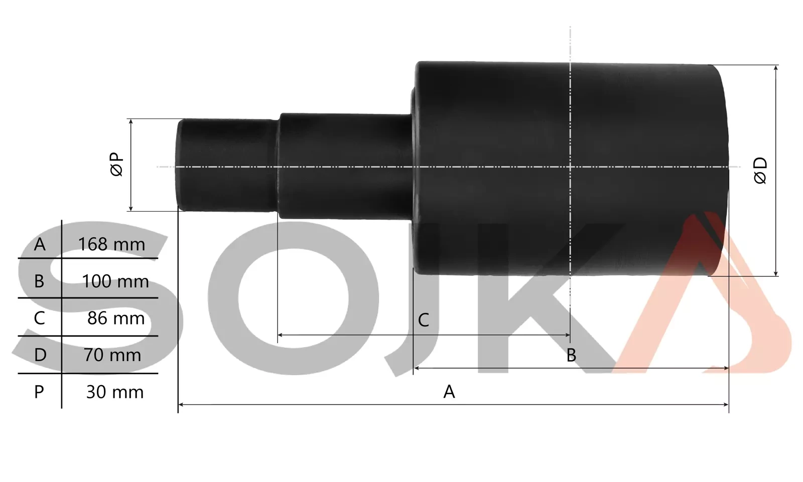 Опорный ролик, верхний KOMATSU PC30MRX (20N-30-71210)