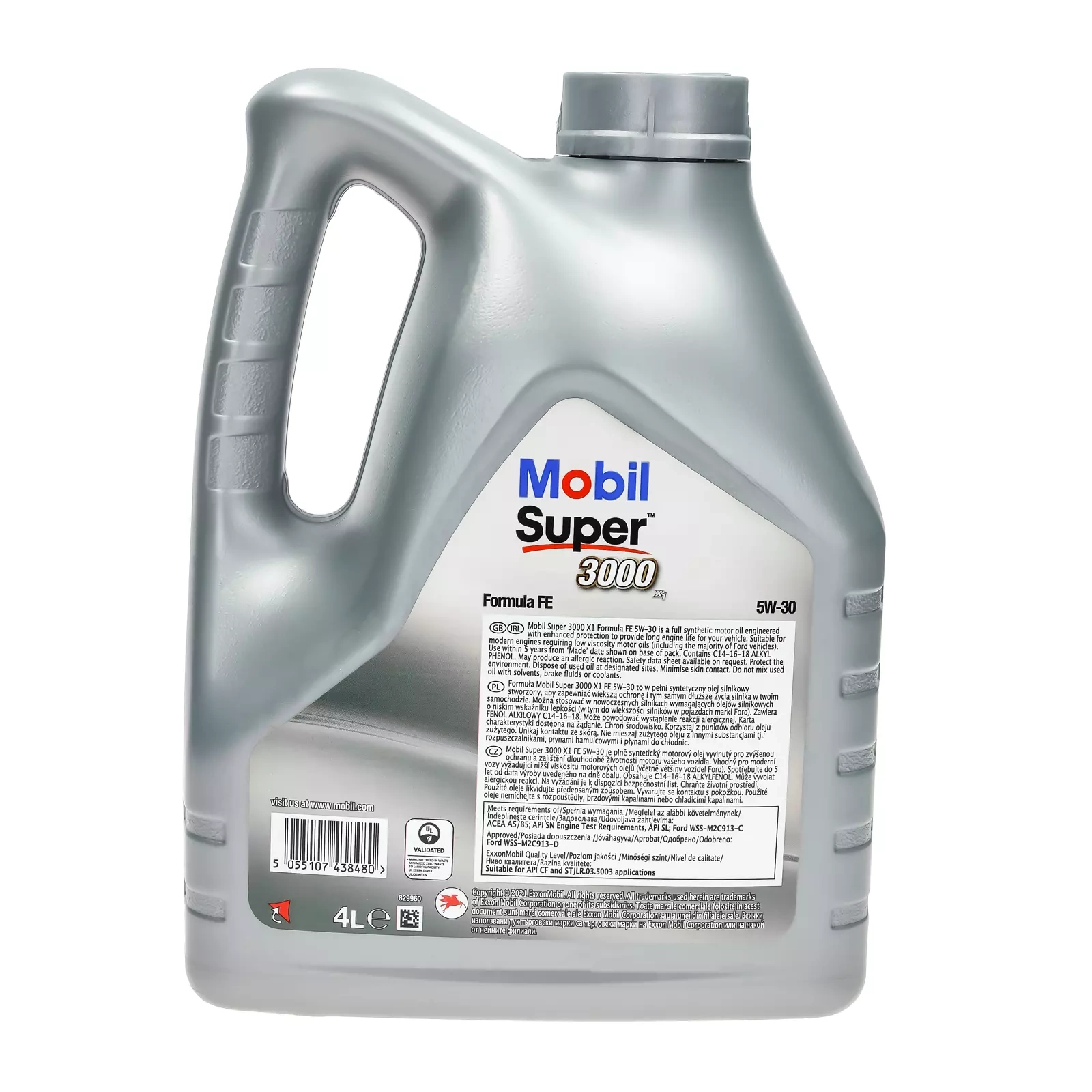 Моторное масло Mobil Super 3000 X1 Formula FE 5W-30 4L